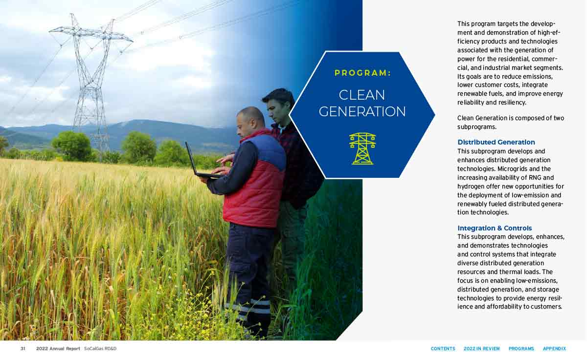 SoCalGas RD&D Annual report 2022 page32